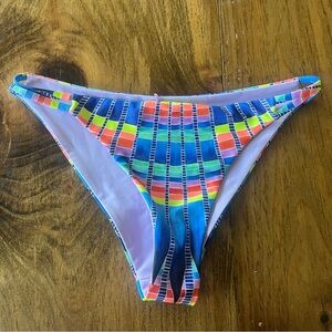 MARA HOFFMAN Azure Flight Side Strap Bikini bottoms S like new smoke pet free